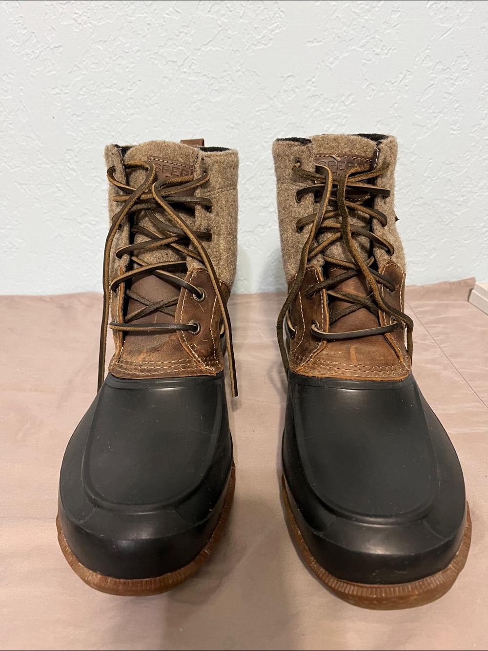 Men's Decoy Wool Duck Boot in Dark Tan by Sperry